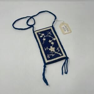 New! Handcrafted needlepoint/mixed media eyeglass case